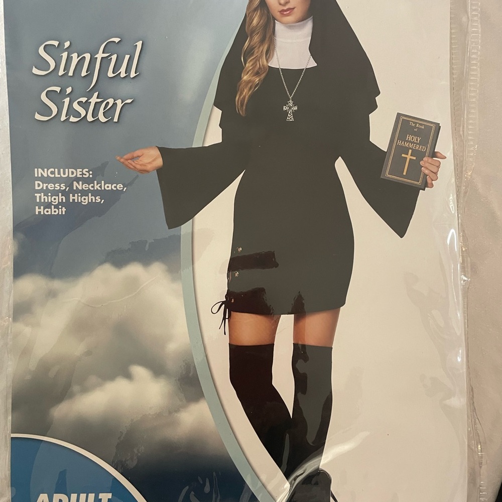 Women’s Nun Costume with Black and White Colors